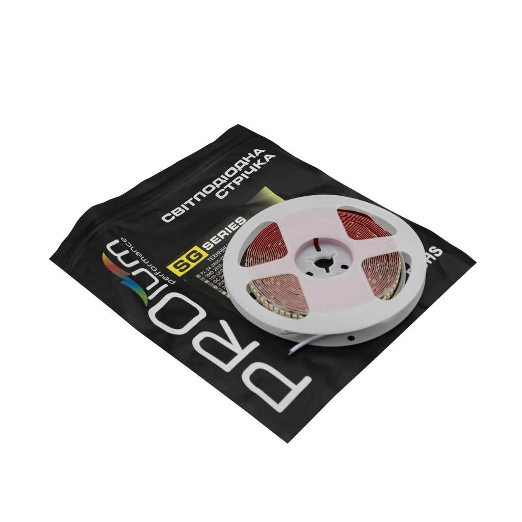 Світлодіодна LED стрічка PROLUM™ 24V; 2835\240; IP20; Series "SG", Тепло-Білий (2800-3200K)