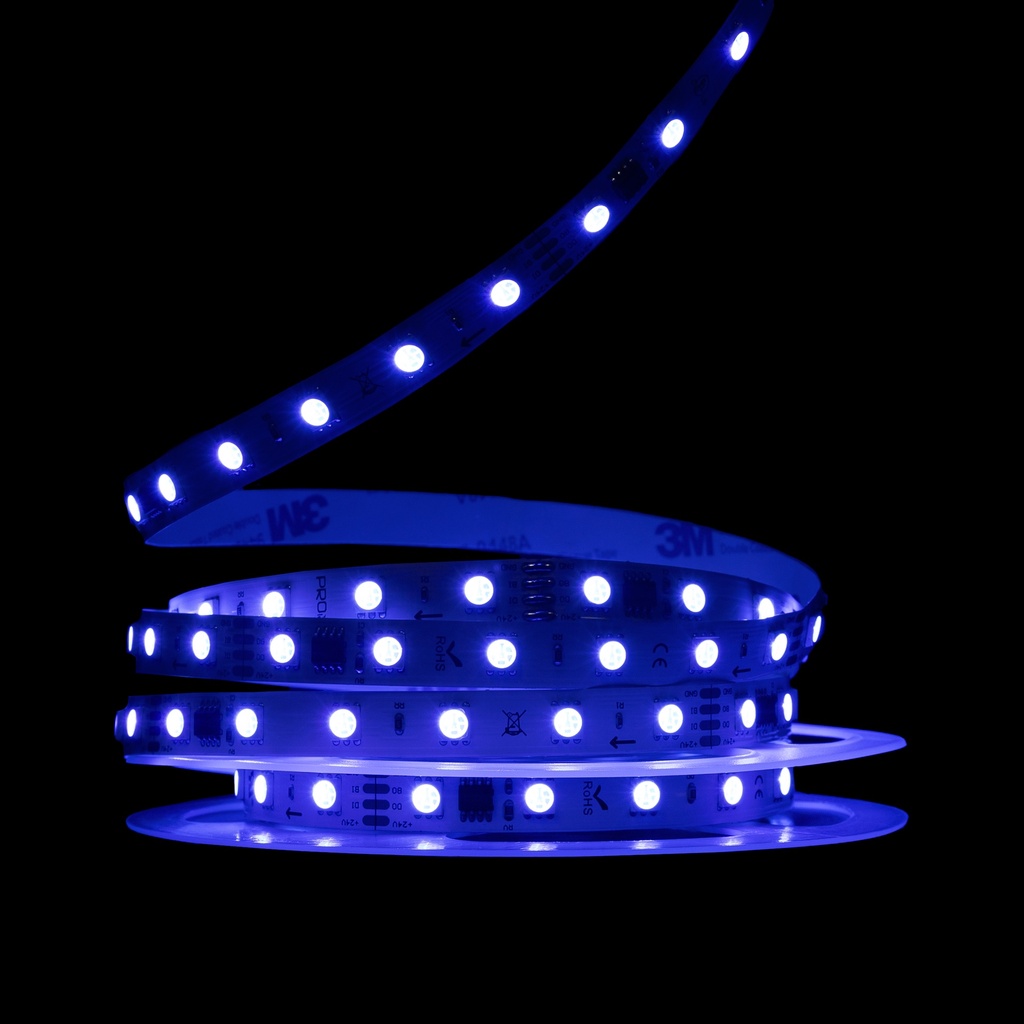 Світлодіодна LED стрічка PROLUM™ 24V; 5050\60; IP20; Series "SMART", RGB (Pixel Full Color)