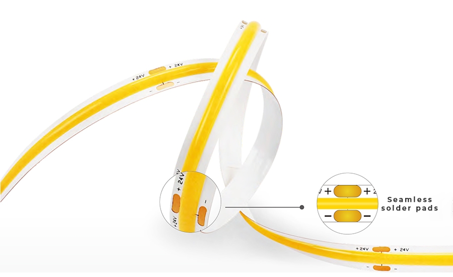 Світлодіодна LED стрічка PROLUM™ 24V; СОВ; 480 LED; IP20; Series "PRO", Білий (5500-6000К)