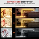 Світлодіодна LED стрічка PROLUM™ 2835\120; IP67; 220V; Series "S", Білий (5500-6000К)