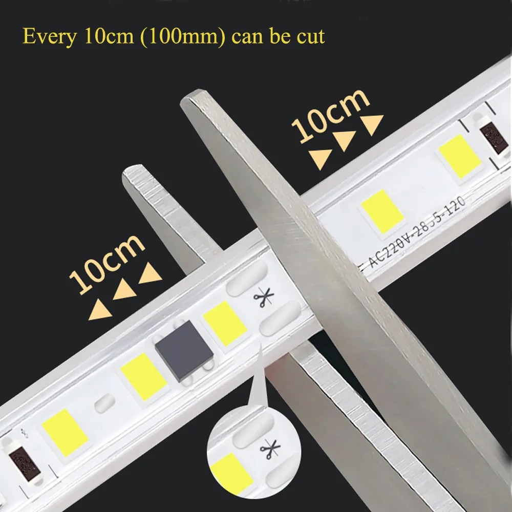 Світлодіодна LED стрічка PROLUM™ 2835\120; IP67; 220V; Series "S", Білий (5500-6000К)