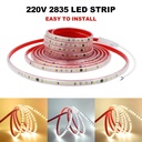 Світлодіодна LED стрічка PROLUM™ 2835\120; IP67; 220V; Series "S", Білий (5500-6000К)
