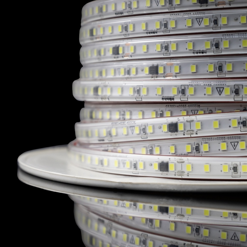 Світлодіодна LED стрічка PROLUM™ 2835\120; IP67; 220V; Series "S", Тепло-Білий (2800-3200K)