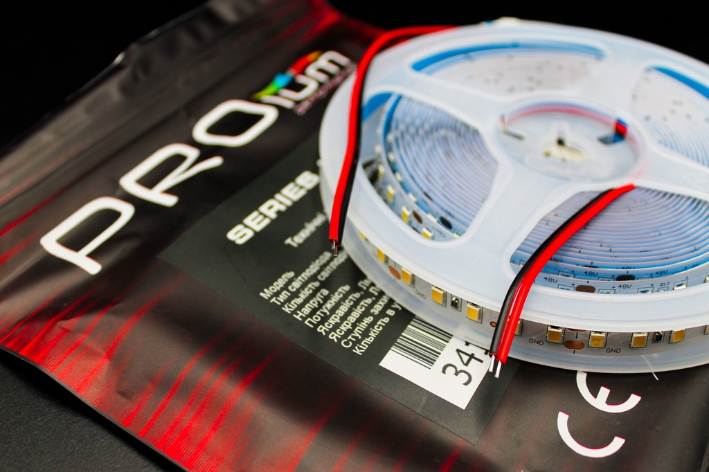 Світлодіодна LED стрічка PROLUM™ 48V; 2835\120; IP20; Series "SG", Тепло-Білий (2800-3200K)