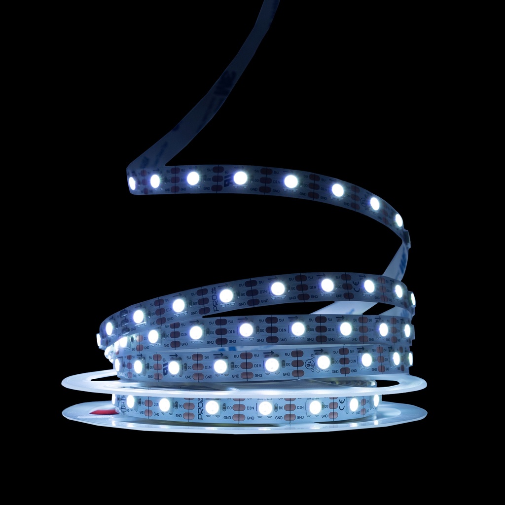 Світлодіодна LED стрічка PROLUM™ 5V; 5050\60; IP20; Series "SMART", RGB (Pixel Full Color)