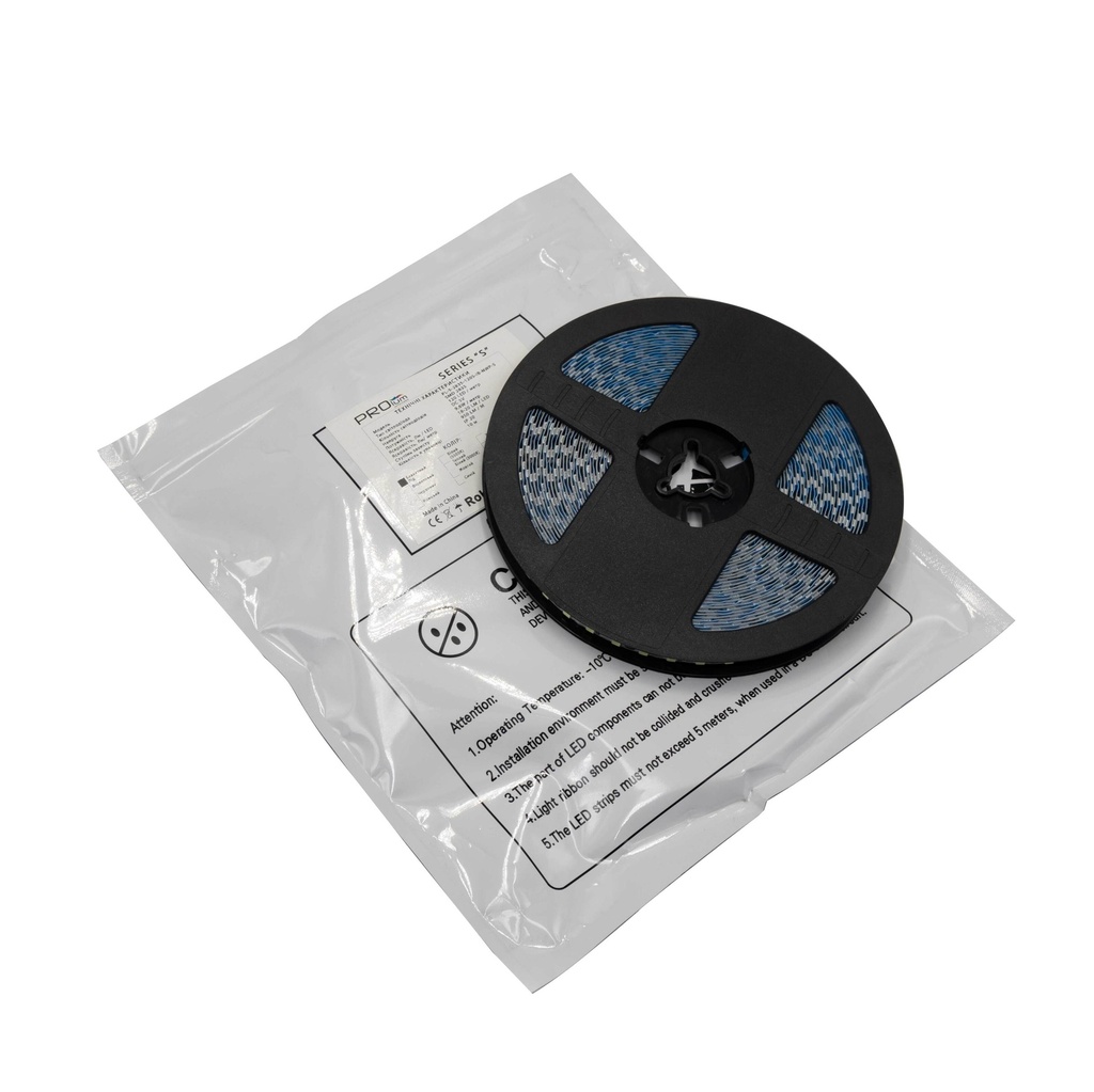 Світлодіодна LED стрічка PROLUM™ 5V; IP20; 2835\120; 6ММ; S-TYPE; Series "S", Блакитний Лід