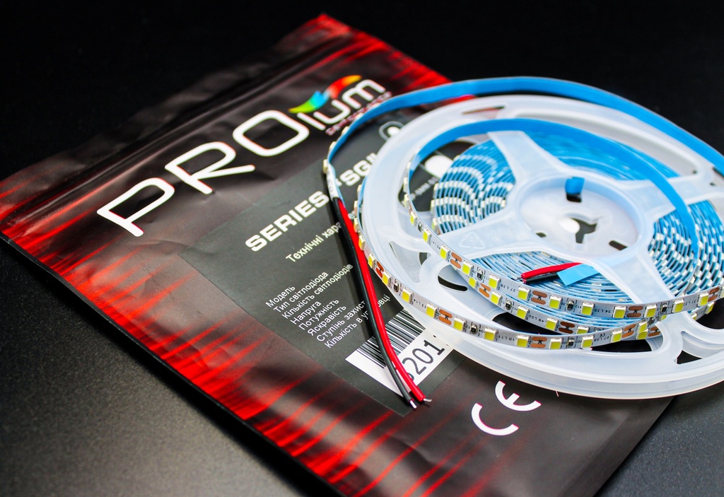 Світлодіодна LED стрічка PROLUM™ 5 ММ 12V; 2835\120; IP20; Series "SG", Білий (5500-6000К)