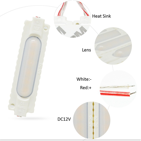 Світлодіодний модуль PROLUM COB 2W (с линзой прозорою) 12V