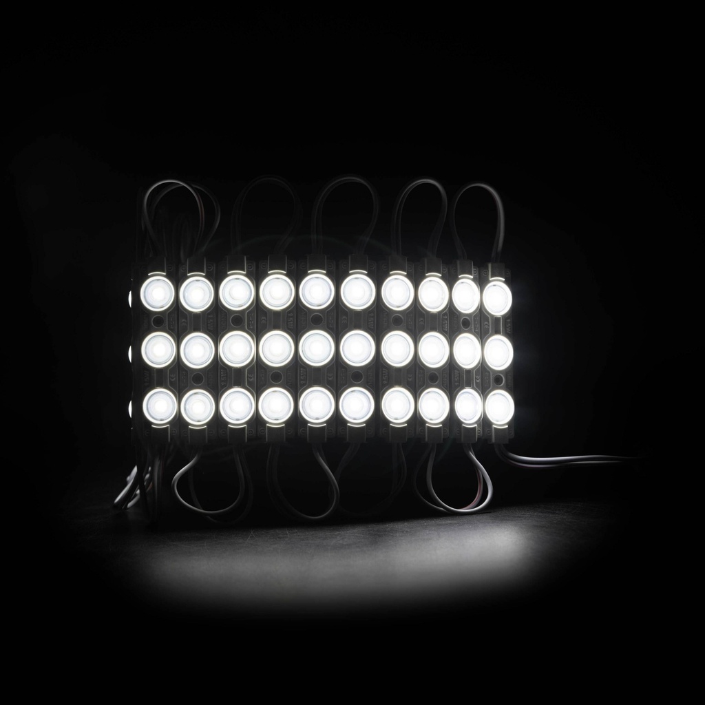 Світлодіодний модуль PROLUM P1, SMD2835, 3LED, 12V, 1W, IP66, З лінзою, Білий
