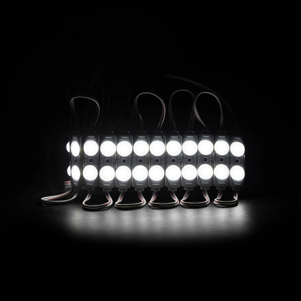 Світлодіодний модуль PROLUM V1, SMD2835, 2LED, 12V, 0,48W, IP66, З лінзою, Білий