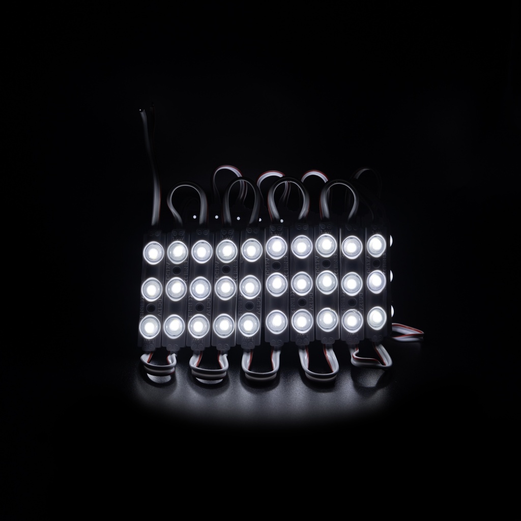 Світлодіодний модуль PROLUM V1, SMD2835, 3LED, 12V, 0.72W, З лінзою, Білий