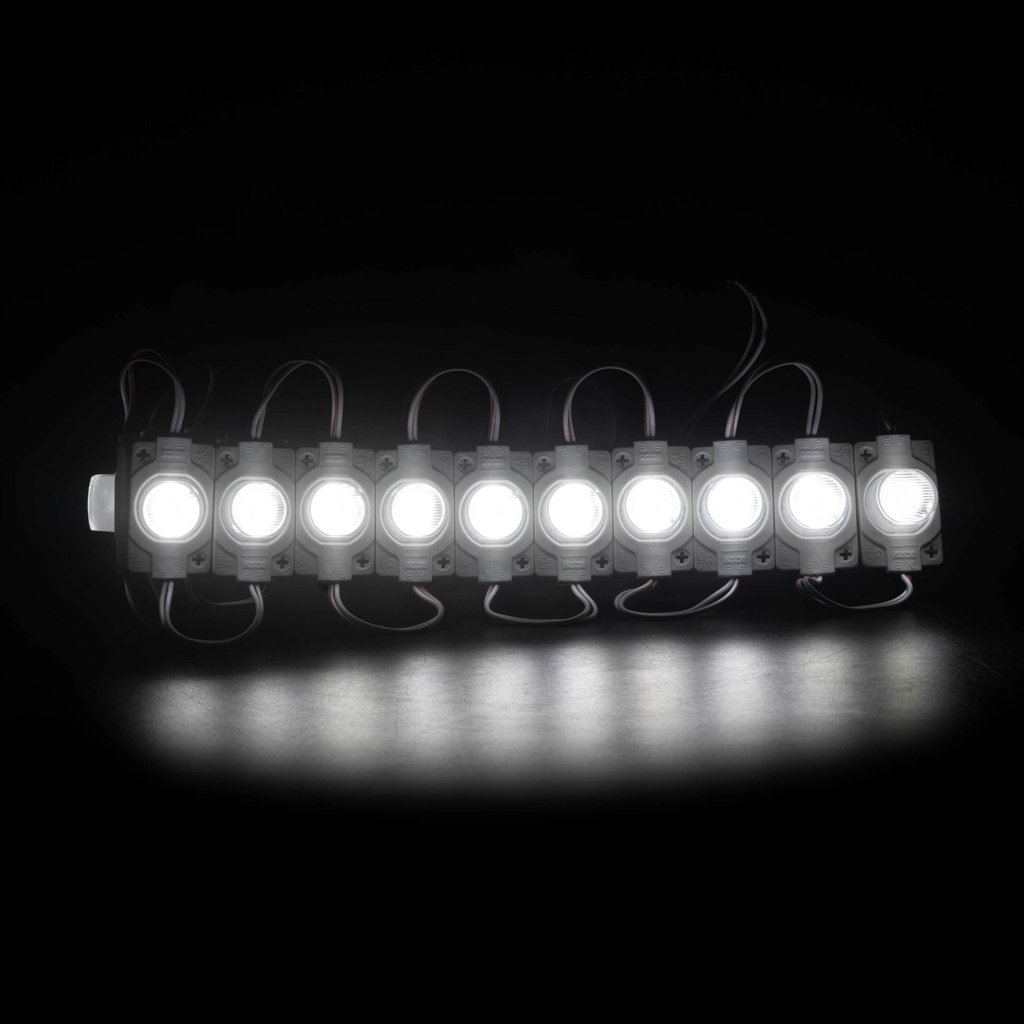Світлодіодний модуль PROLUM V1, SMD3030, 1LED, 12V, 1,32W, IP66, З лінзою, Білий