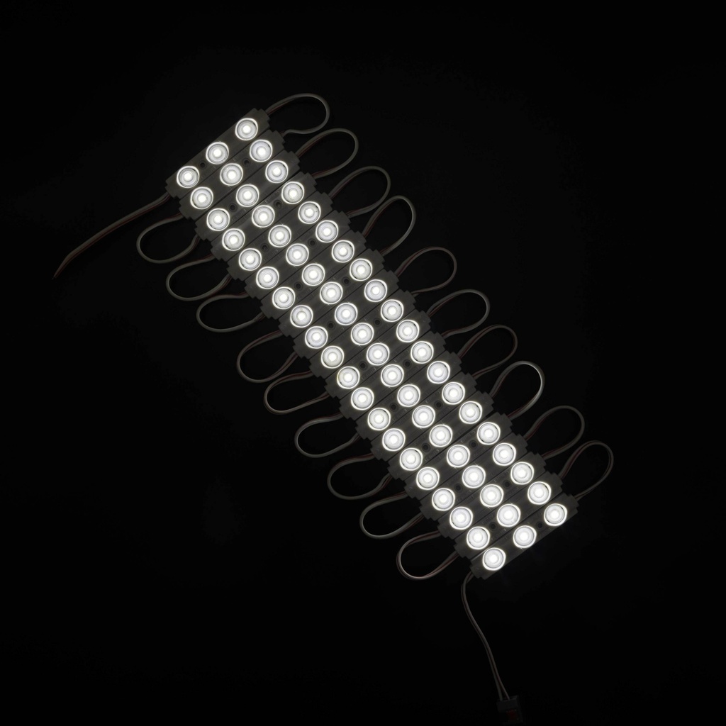 Світлодіодний модуль PROLUM V1, SMD5730, 3LED, 12V, 1.5W, З лінзою; Білий