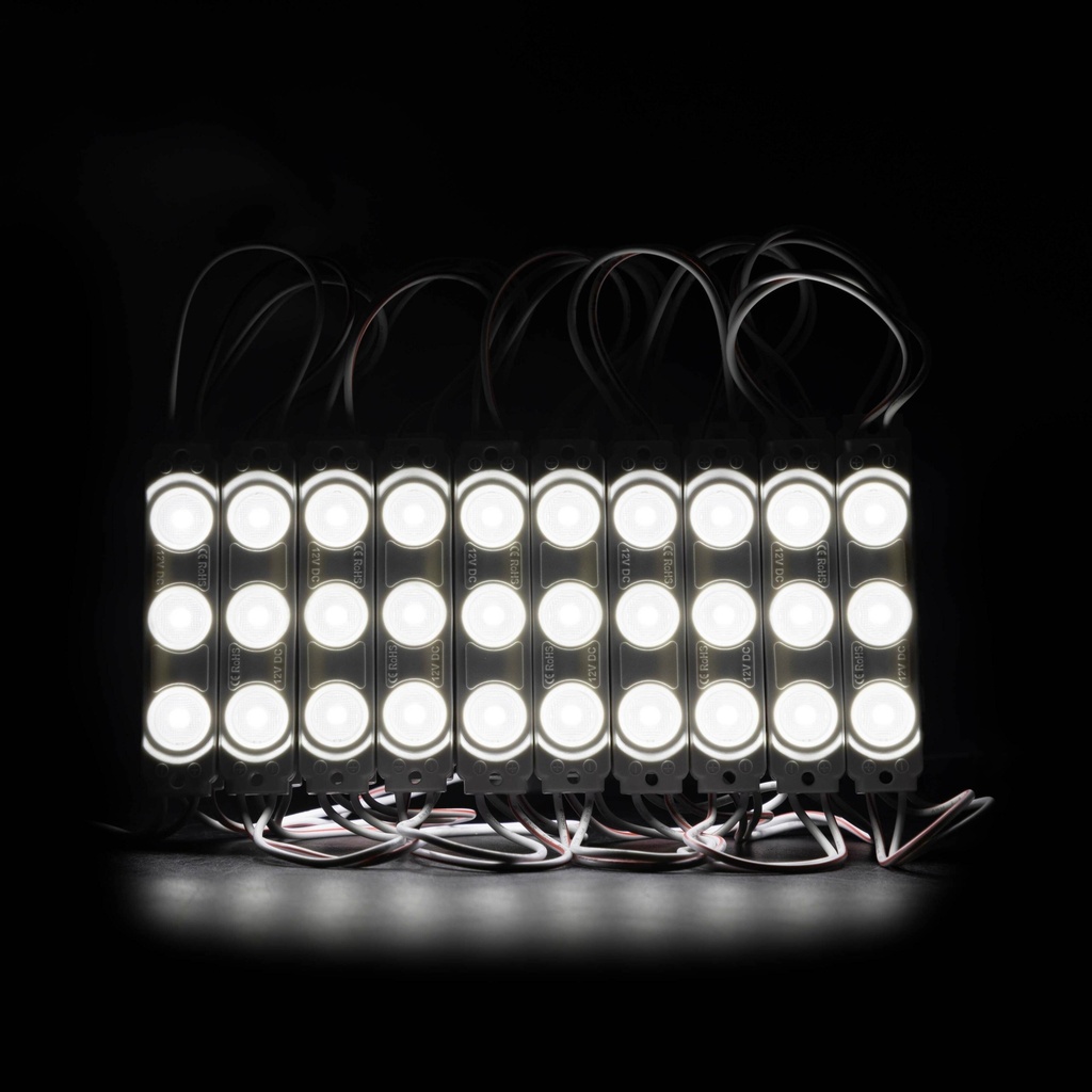 Світлодіодний модуль PROLUM V2, SMD2835, 3LED, 12V, 0,72W, З лінзою, Білий