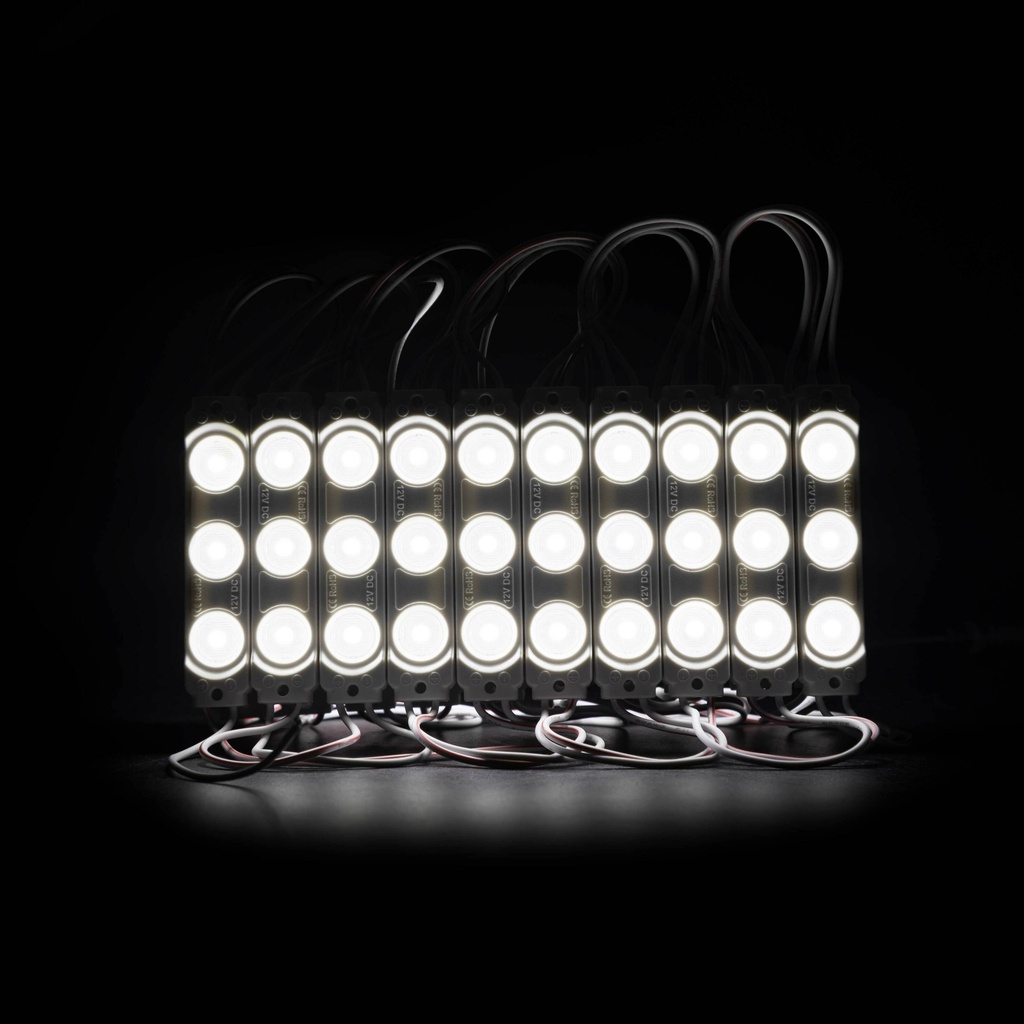 Світлодіодний модуль PROLUM V2, SMD2835, 3LED, 12V, 1W, З лінзою, Білий