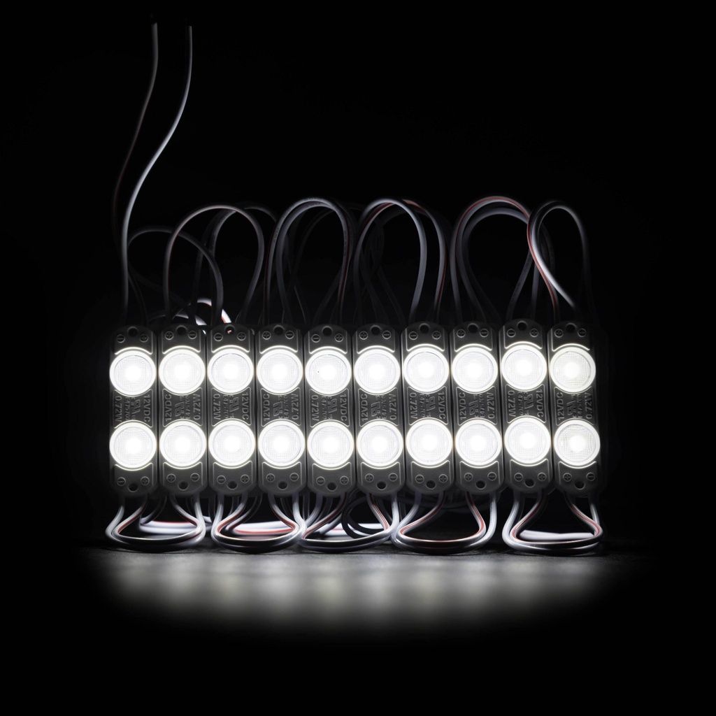 Світлодіодний модуль PROLUM Т1, SMD2835, 2LED, 12V, 0,72W, IP66, З лінзою, Білий