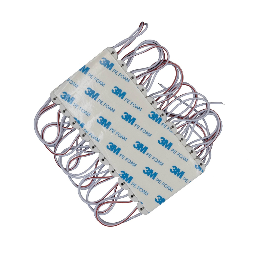 Світлодіодний модуль PROLUM Т1, SMD2835, 3LED, 12V, 1W, IP66, З лінзою, Тепло-Белый (2700-3000K)