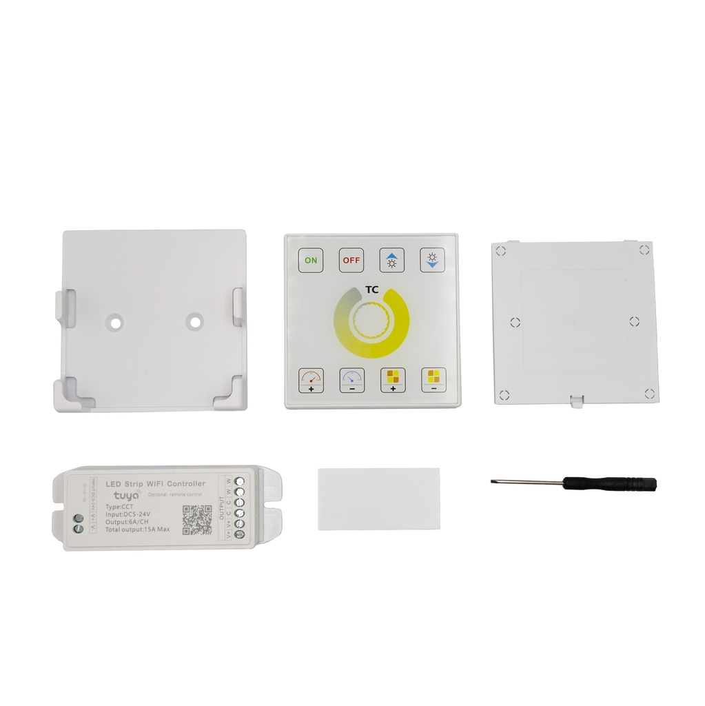 Сенсорна панель димера керування PROLUM CCT; Wi-Fi; TUYA; 12A; Series: HomeLink
