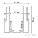Шинопровід Ardero CABM1004 для натяжних стель вбудований 3м чорний