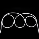 Світлодіодний неон PROLUM™ 8x16, IP68, 220V, Series "GL-N", Білий, PRO