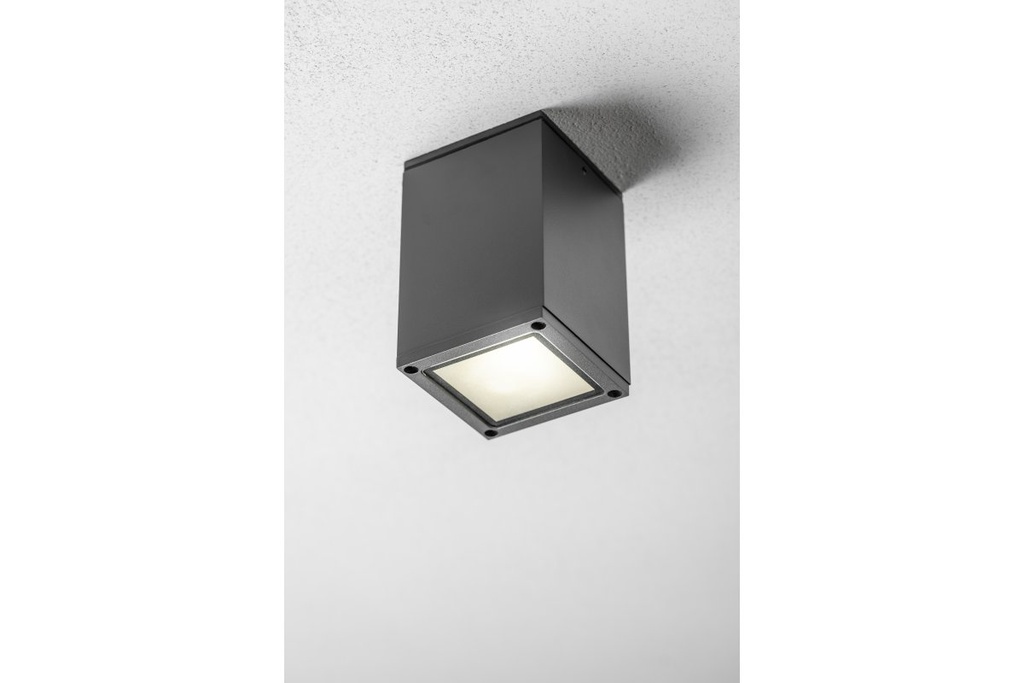 Cвітильник GTV LENTO, алюміній, 100x130, IP54, max 35W, квадратний, графіт  (OS-LEN100KWG-30)