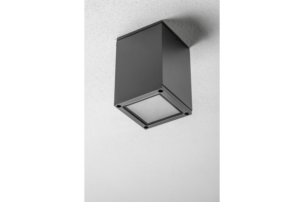Cвітильник GTV LENTO, алюміній, 100x130, IP54, max 35W, квадратний, графіт  (OS-LEN100KWG-30)