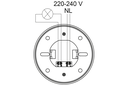 Датчик руху та присутності (врізний) GTV CR-19, max.1000W, 360°, max.20м, IP44 (CR-CR19000-00 )