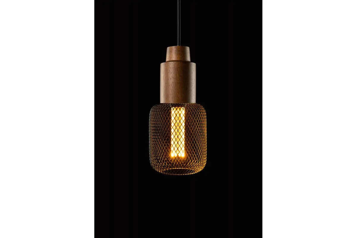 Лед лампа GTV Filament Grid C100, E27, 3,5W, 1800K, AC220-240V, 320°, чорний
