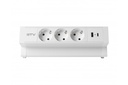 Меблева розетка GTV BASCO, 3хSHUKO, USB A+C, кабель 1.5 м, білий