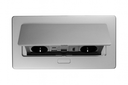 Меблева розетка GTV MULTISOFT, 2хSHUKO, USB A+C, RJ45, HDMI кабель 1.5 м, алюміний