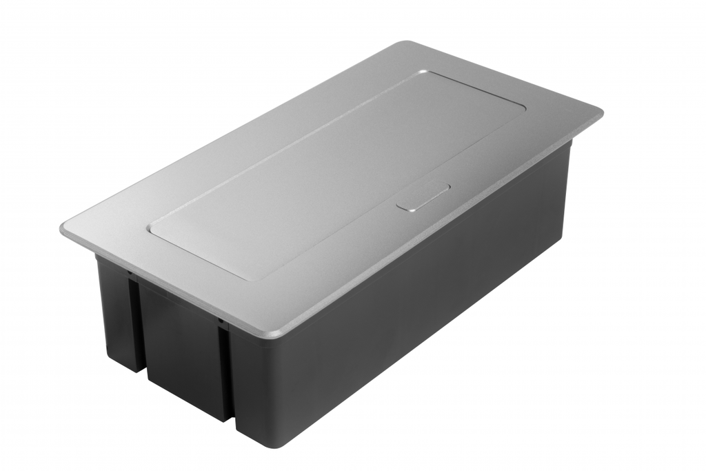 Меблева розетка GTV MULTISOFT, 2хSHUKO, USB A+C, RJ45, кабель 1.5 м, алюміний