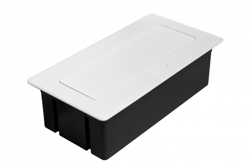 Меблева розетка GTV MULTISOFT, 2хSHUKO, USB A+C, RJ45, кабель 1.5 м, білий