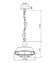 Підвісний світильник GTV decor LARS, E27, IP20, d26cm, чорний (OS-LARS-10-DEC)