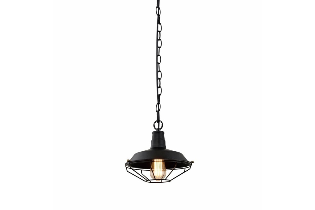 Підвісний світильник GTV decor LARS, E27, IP20, d26cm, чорний (OS-LARS-10-DEC)