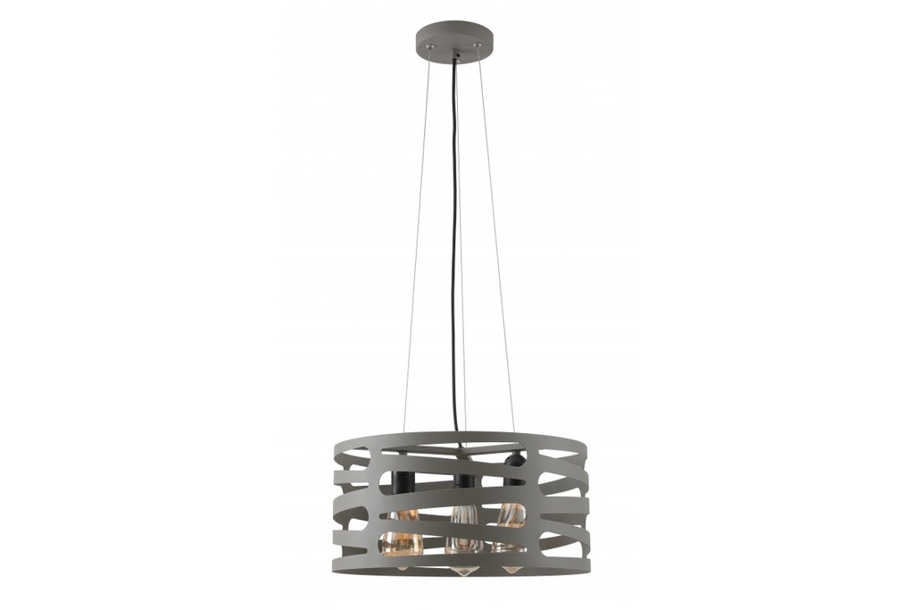 Підвісний світильник GTV decor MARISA, E27, max.40W, IP20, Ø40cm, потрійний, сірий (OS-MAR-E27-15-DEC)