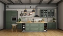 Підвісний світильник GTV decor MONROE, E27, IP20, d22cm, Чорний/Золотий (OS-MON-11-DEC)
