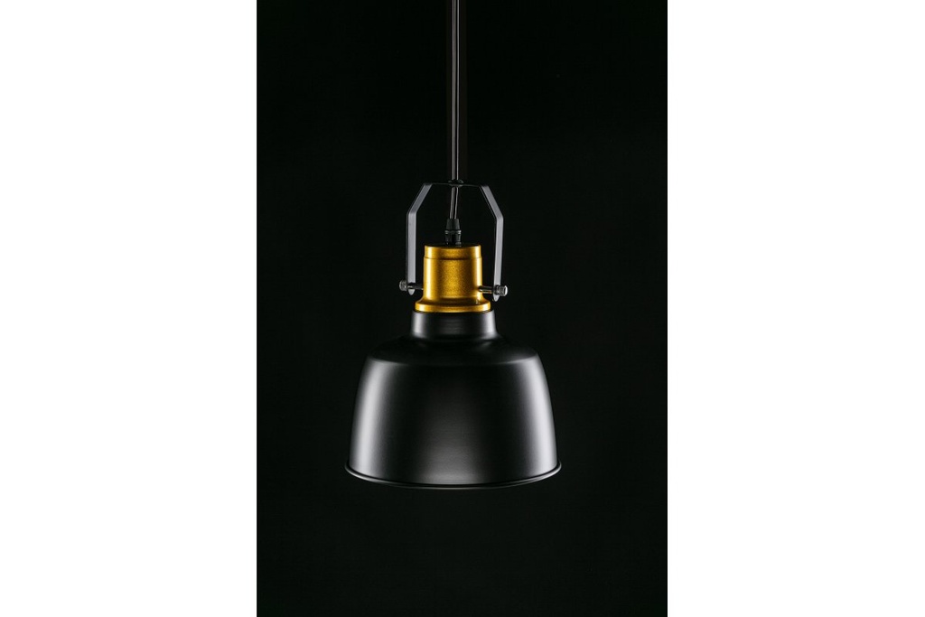 Підвісний світильник GTV decor MONROE, E27, IP20, d22cm, Чорний/Золотий (OS-MON-11-DEC)