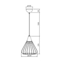Підвісний світильник GTV decor TESS, E27, IP20, d24cm, золотий (OS-TESS-40-DEC)