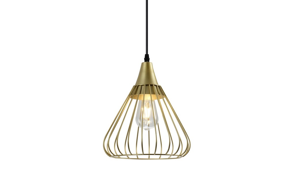 Підвісний світильник GTV decor TESS, E27, IP20, d24cm, золотий (OS-TESS-40-DEC)