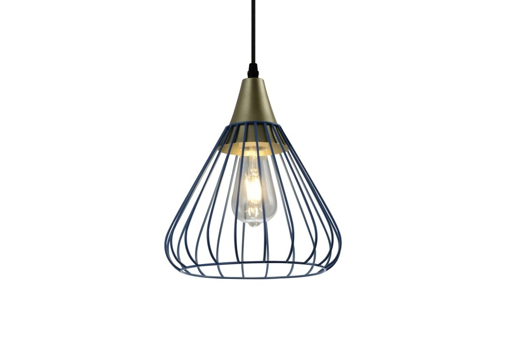 Підвісний світильник GTV decor TESS, E27, IP20, d24cm, синій (OS-TESS-25-DEC)