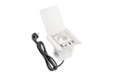 Подовжувач GTV врізний квадратний FLIP, 1xSCHUKO, 2xUSB A, 1xRJ45, 1xHDMI, кабель з вилкою 1,5м, білий(AE-GM1SSLI-10)