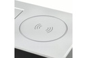 Подовжувач вбудований GTV AVARO PLUS індукційна зарядка, 1 роз. schuko, USB A+C 1,5 м, срібний