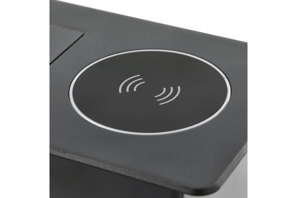 Подовжувач вбудований GTV AVARO PLUS індукційна зарядка, 1 роз. schuko, USB A+C 1,5 м, чорний