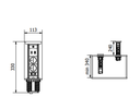 Подовжувач вбудований GTV CAMINO, індукційна зарядка, 2x роз. schuko, USB A+C 10W, 1,5 м, чорний