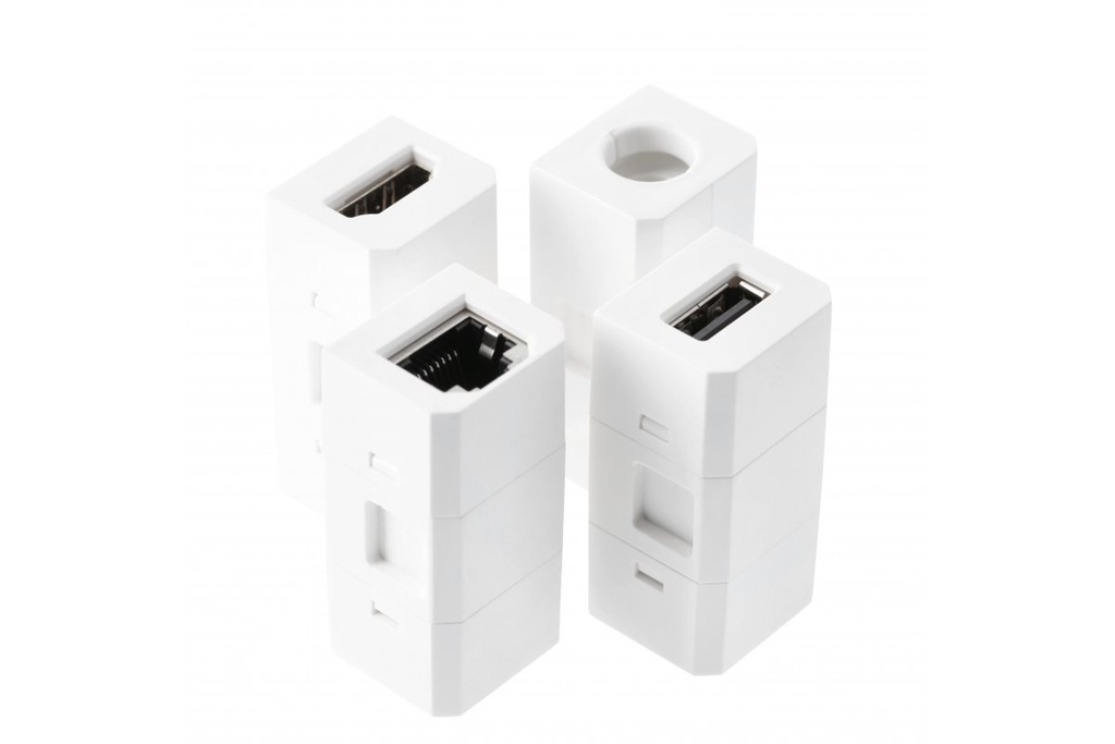 Подовжувач вбудований GTV CHARGER PLUS індукційна зарядка, 1 роз. schuko, USB A+C, HDMI, RJ45, 1,5 м, білий