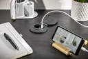 Подовжувач вбудований GTV CHARGER PLUS індукційна зарядка , 1 роз. schuko, USB A+C, HDMI, RJ45, 1,5 м, чорний