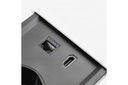 Подовжувач вбудований GTV PRESTINO, 2x роз. schuko, USB A+C, RJ45, HDMI, 1,5 м, білий