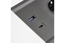Подовжувач вбудований GTV PRESTINO, 2x роз. schuko, USB A+C, RJ45, HDMI, 1,5 м, білий