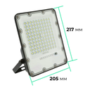 Прожектор GTV BRAVOS, сонячна панель, 100W, 6400K, IP65, 120°, на пульті (LD-BRAVOS100W-64)