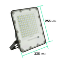 Прожектор GTV BRAVOS, сонячна панель, 150W, 6400K, IP65, 120°, на пульті (LD-BRAVOS150W-64)